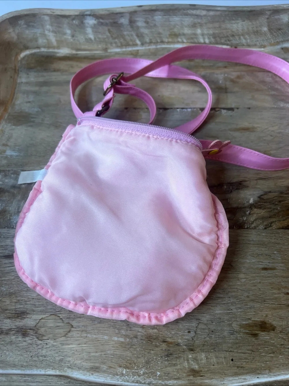 Hello Kitty Pink Sherpa Flower Crossbody Bag